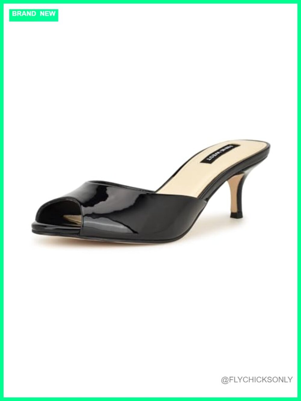Nine West Luvlie Kitten Heel Peep Toe Slingback Sandals
